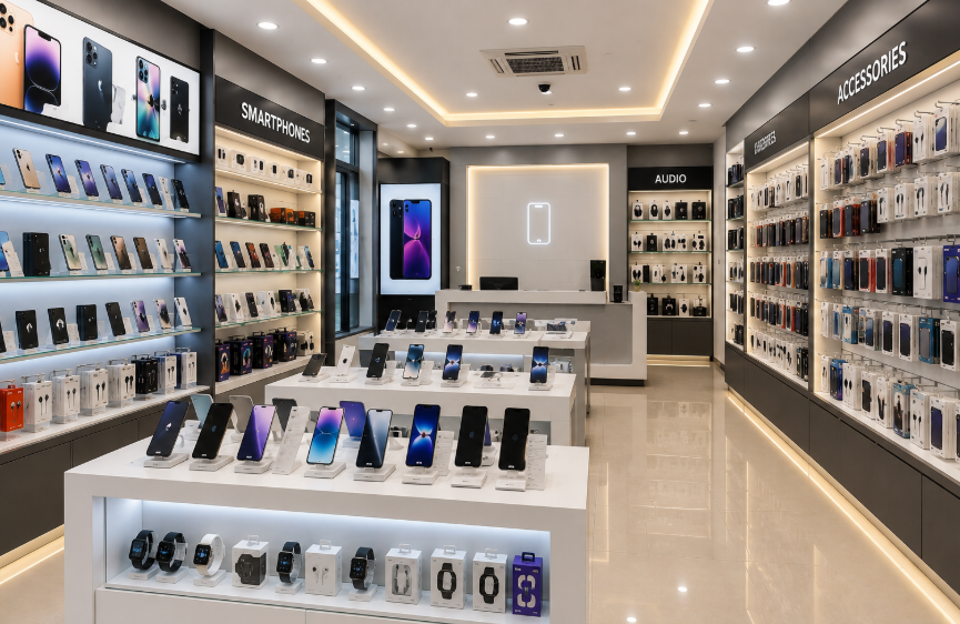 Store Interior of Novelty Telecom electronics showroom in Kolkata